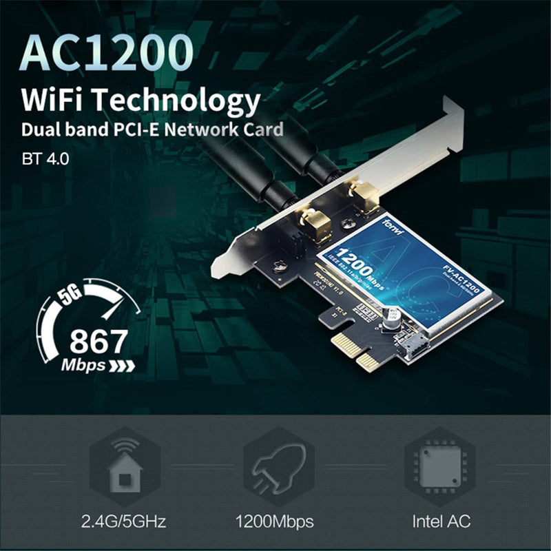 Adaptador WiFi 6 AX200 Bluetooth 5.0